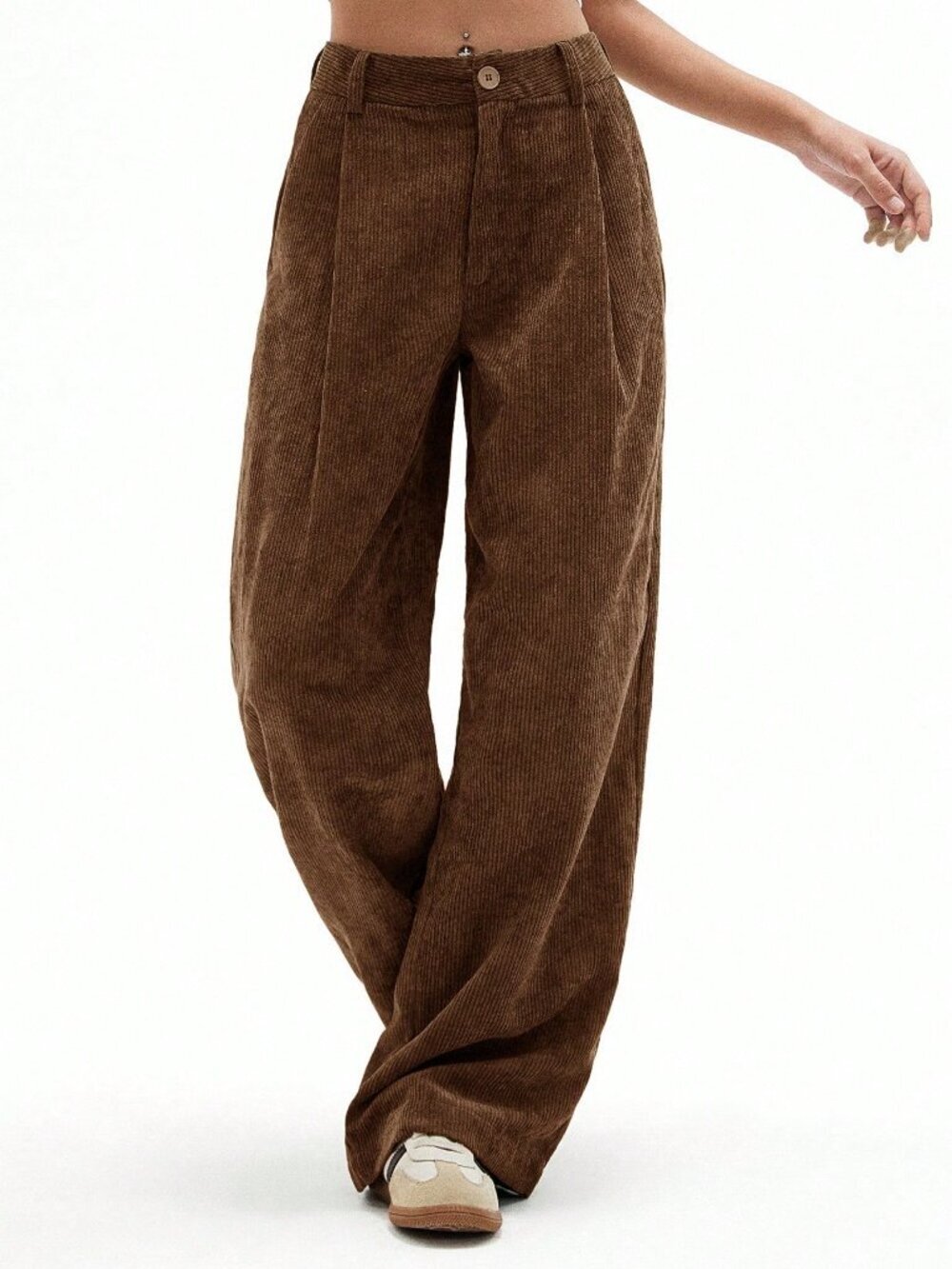 Red Casual Women's Straight Leg Pants